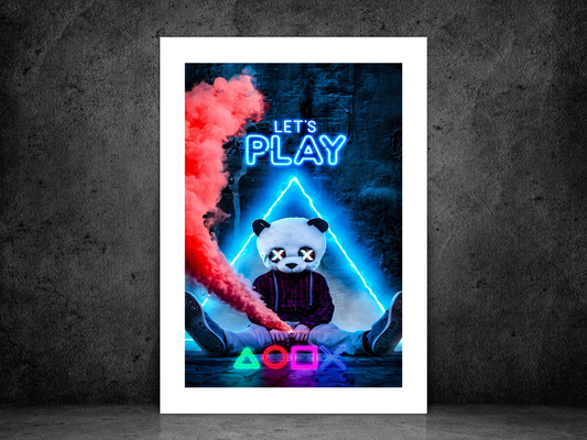 Let's Play | Neon Gaming Art
