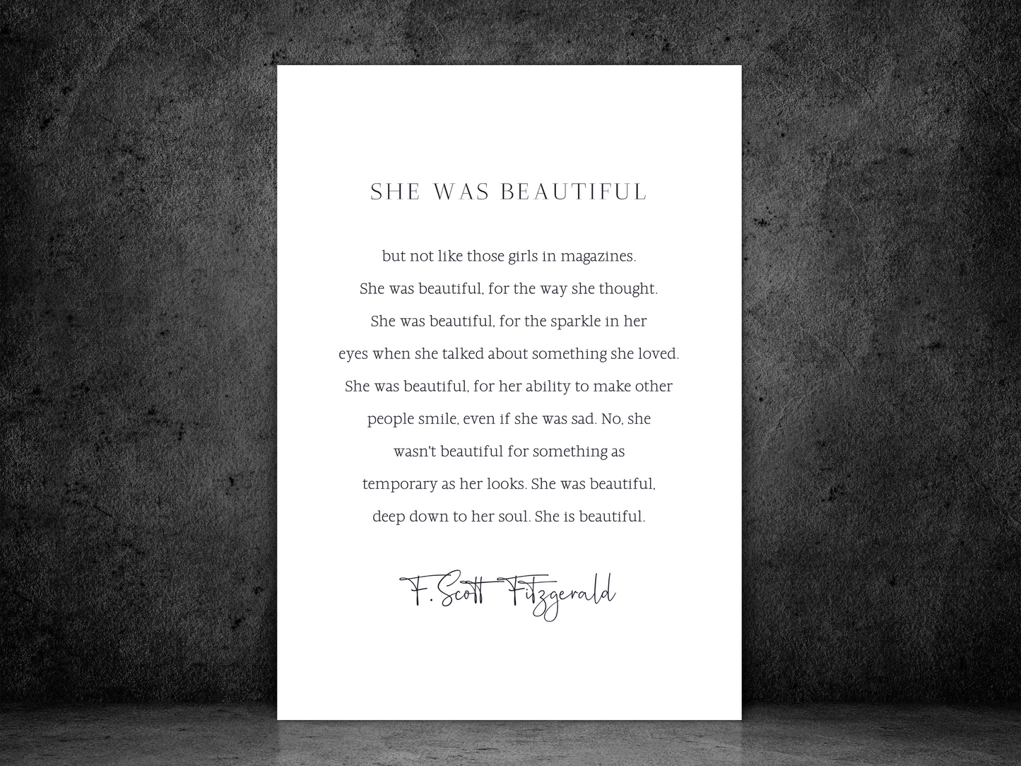She Was Beautiful Two - F.Scott Fitzgerald Quote