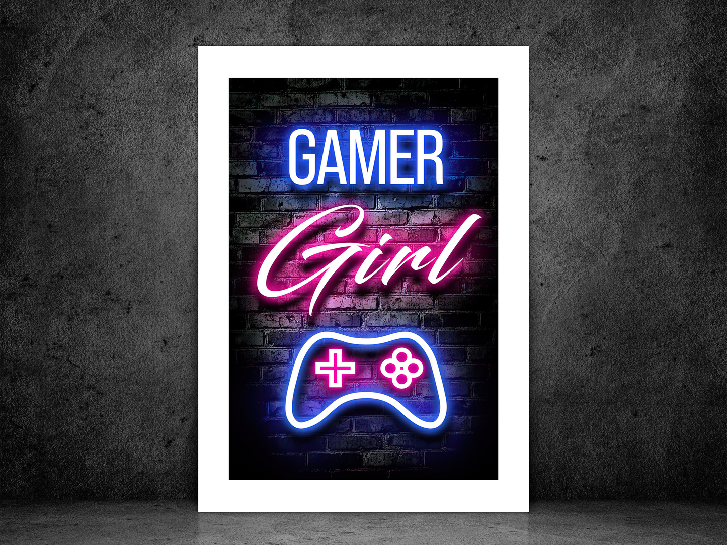 Gamer Girl | Neon Gaming Art