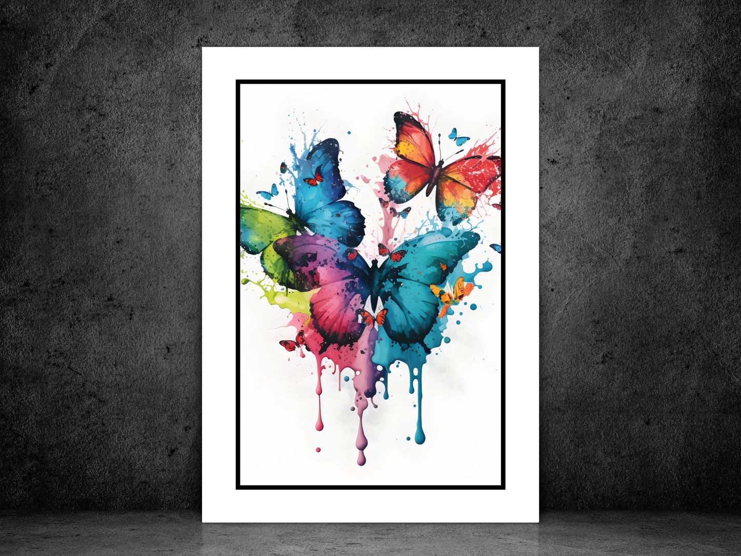 Watercolour Butterfly Family Art