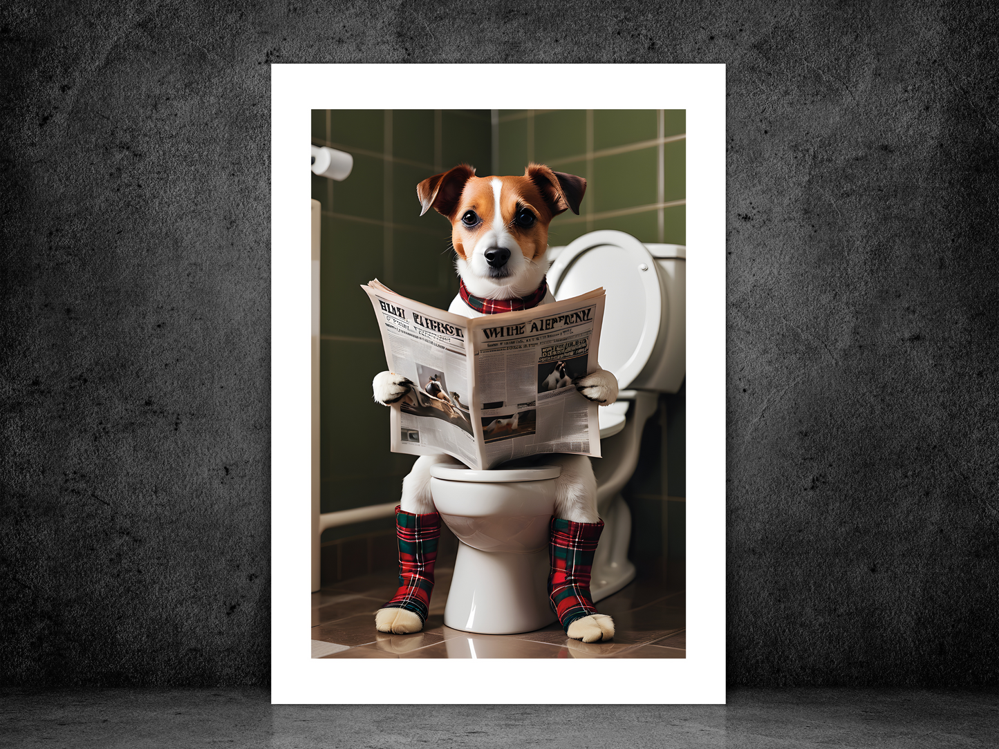 Jack Russell on Toilet