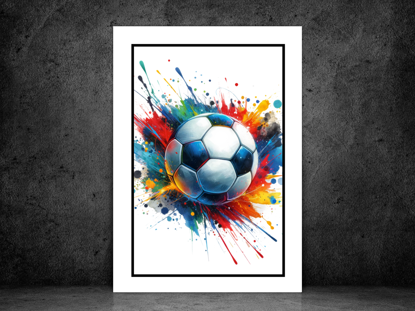 Watercolour Football Art