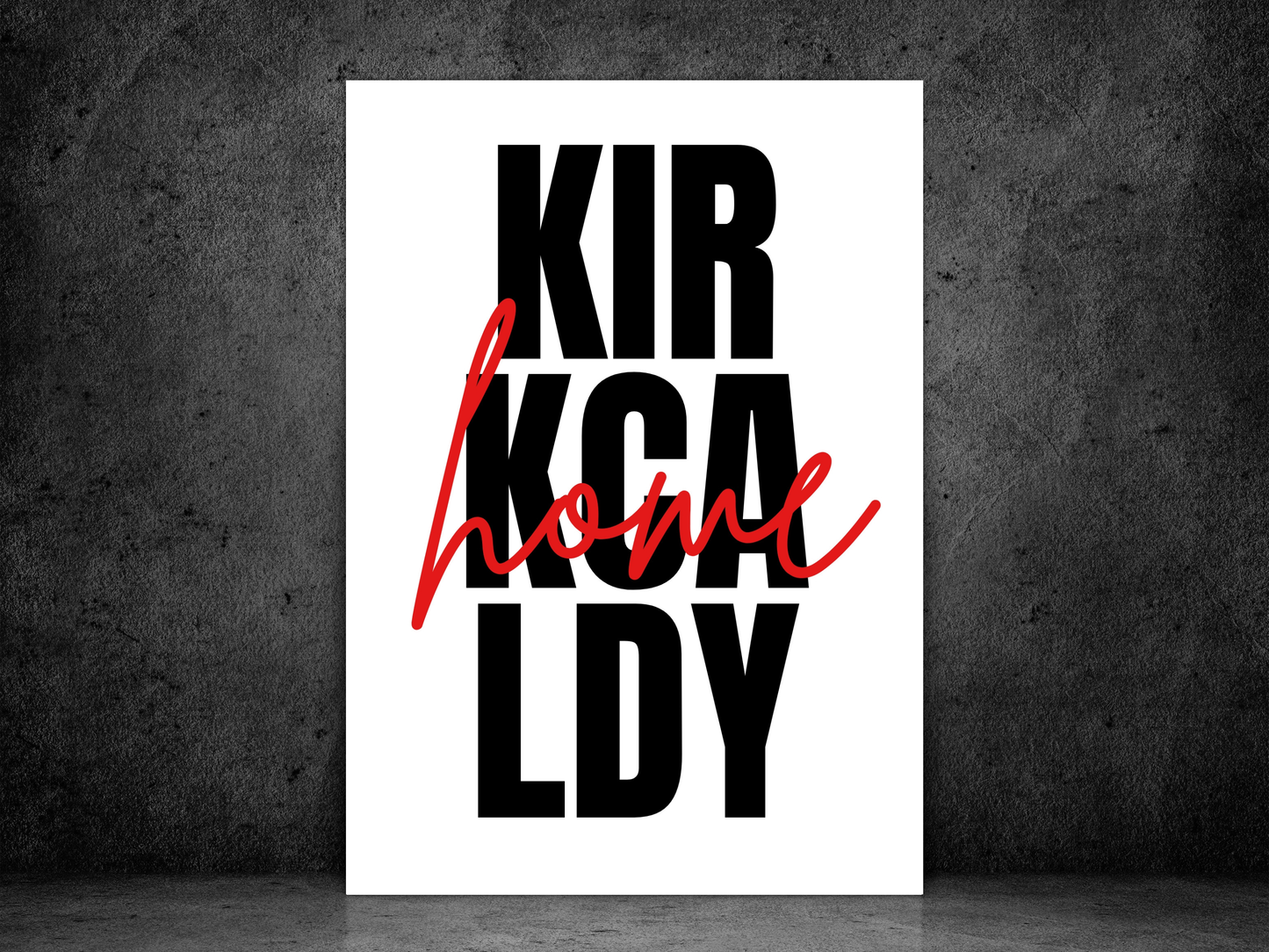 Kirkcaldy Home Black & Red Print