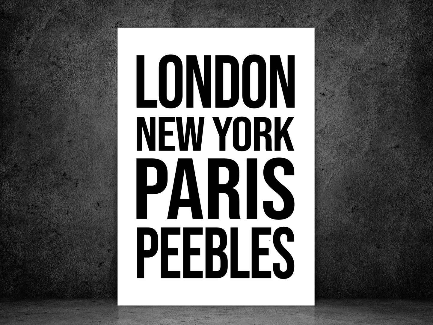 Peebles Bold Print