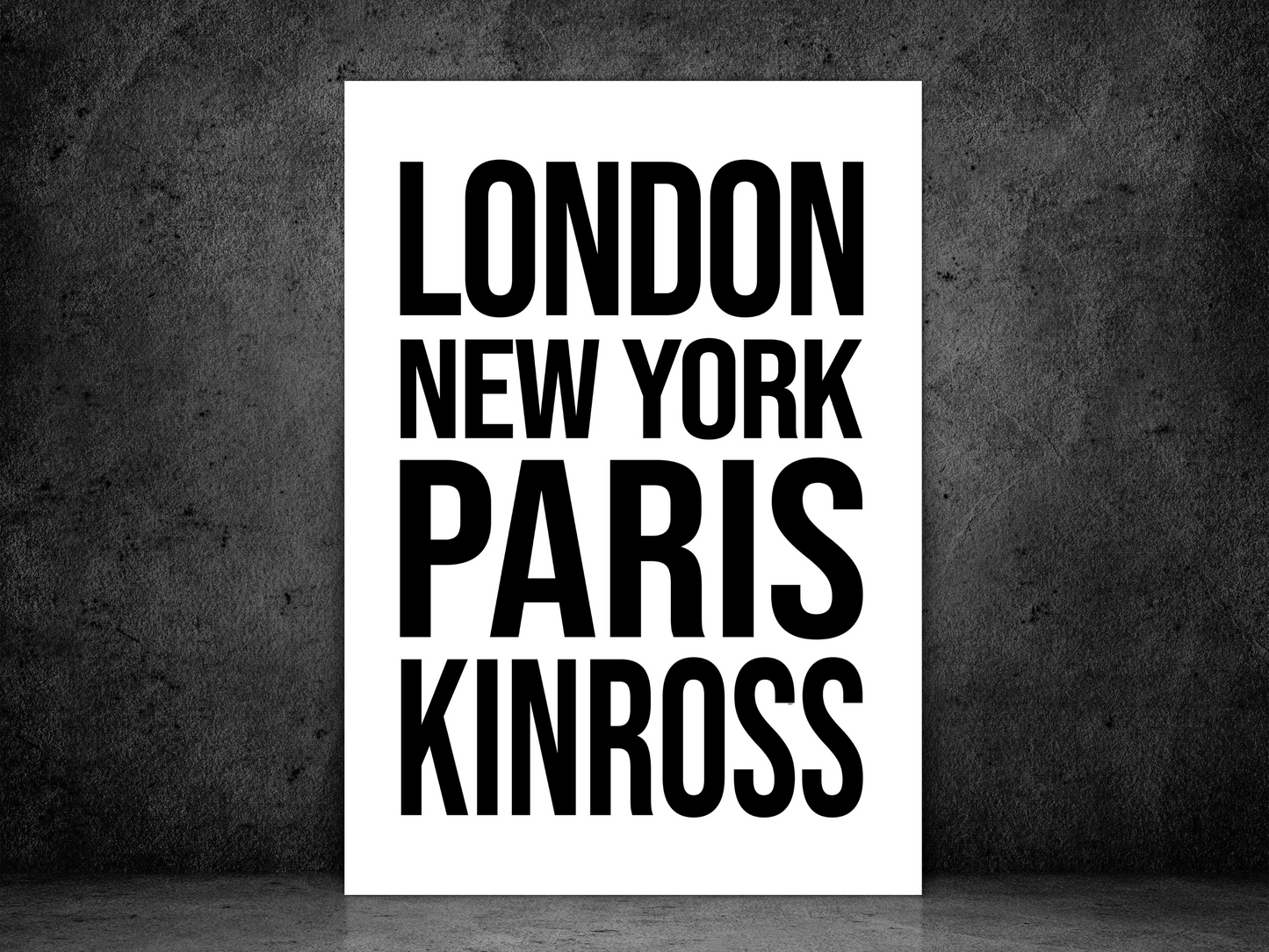 Kinross Bold Print