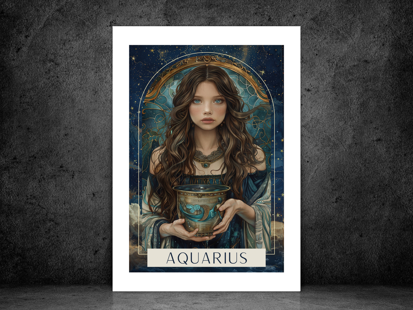 Aquarius Zodiac Tarot Print | Astrology Poster