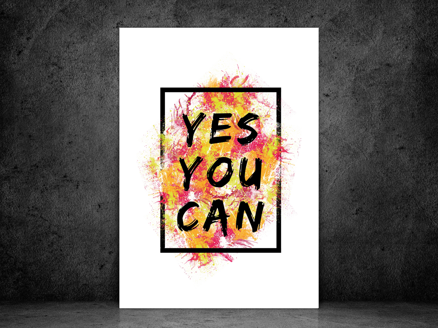Yes You Can Print | Motivational Quote Poster