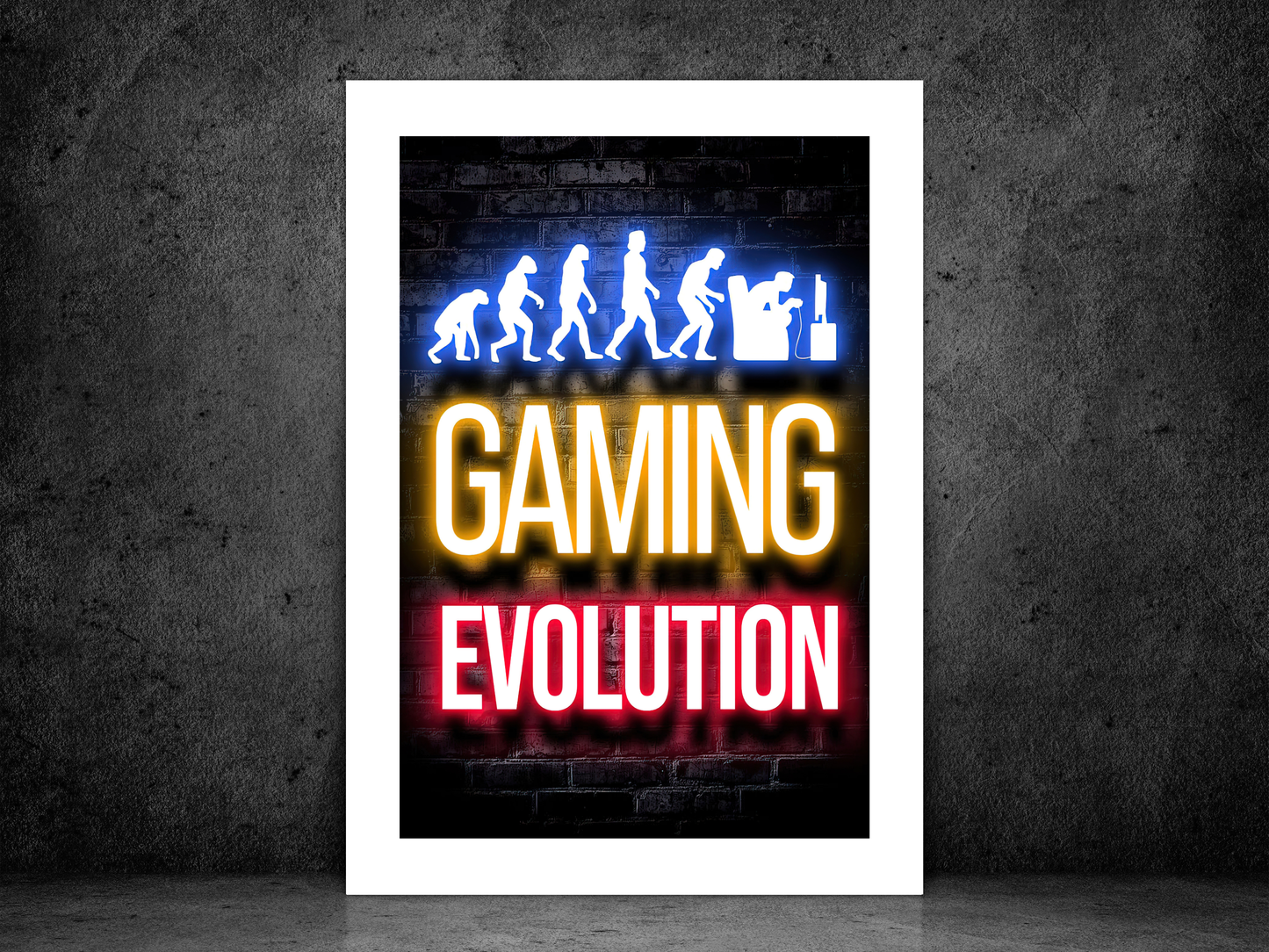 Gaming Evolution | Neon Gaming Art