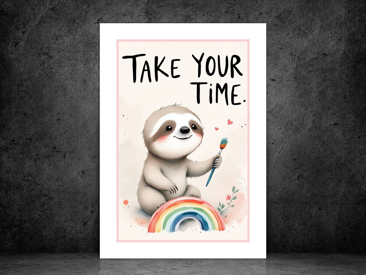 Take Your Time Rainbow Sloth