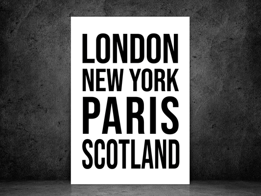 Scotland Bold Print