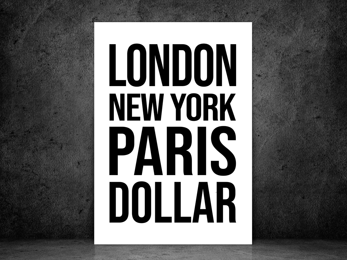 Dollar Bold Print