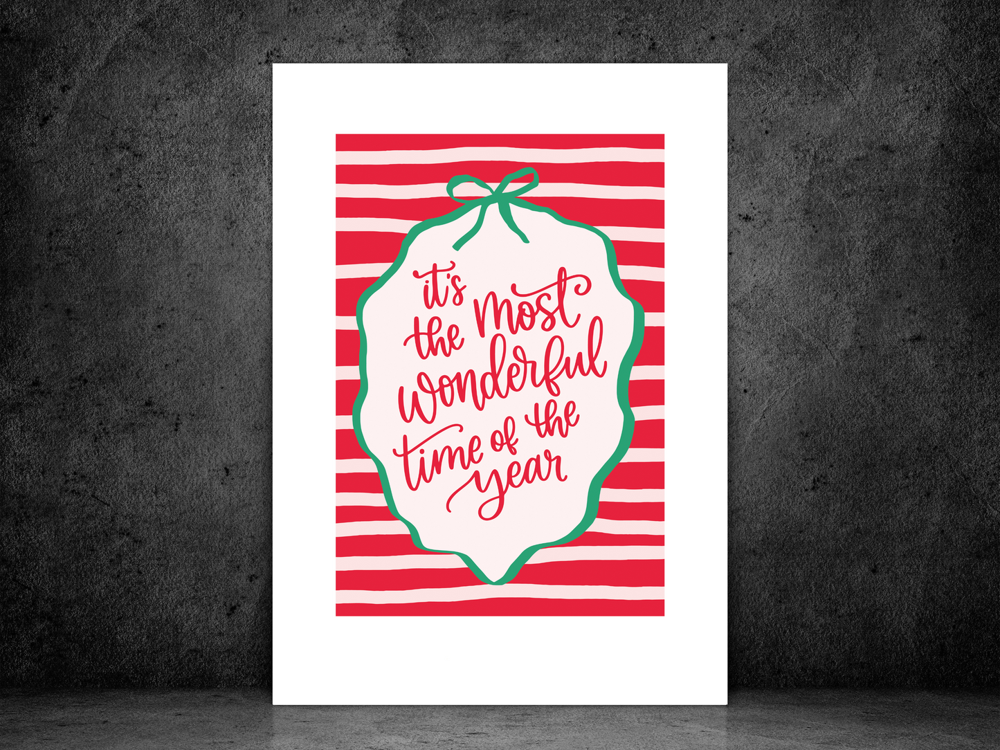 It's The Most Wonderful Time Of The Year Print | Festive Holiday Poster