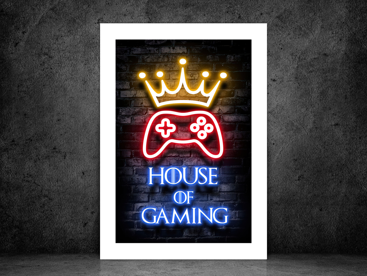 House Of Gaming | Neon Gaming Art