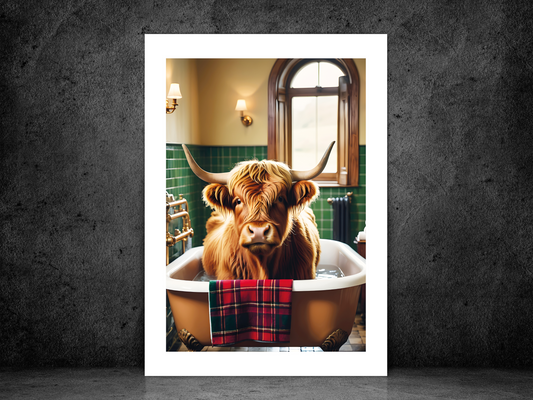 Highland Cow - Tartan Bath