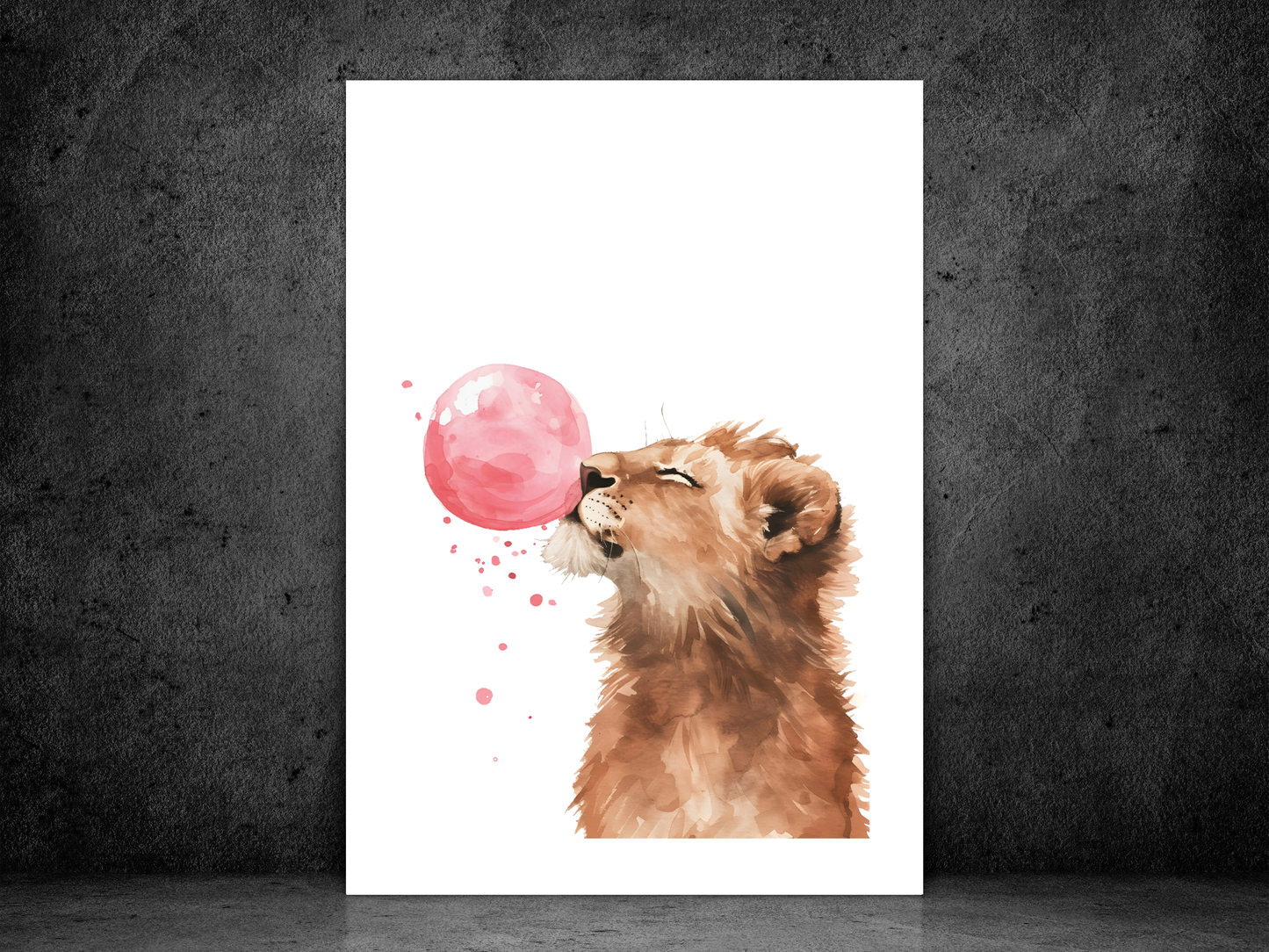 Bubblegum King Watercolour Art