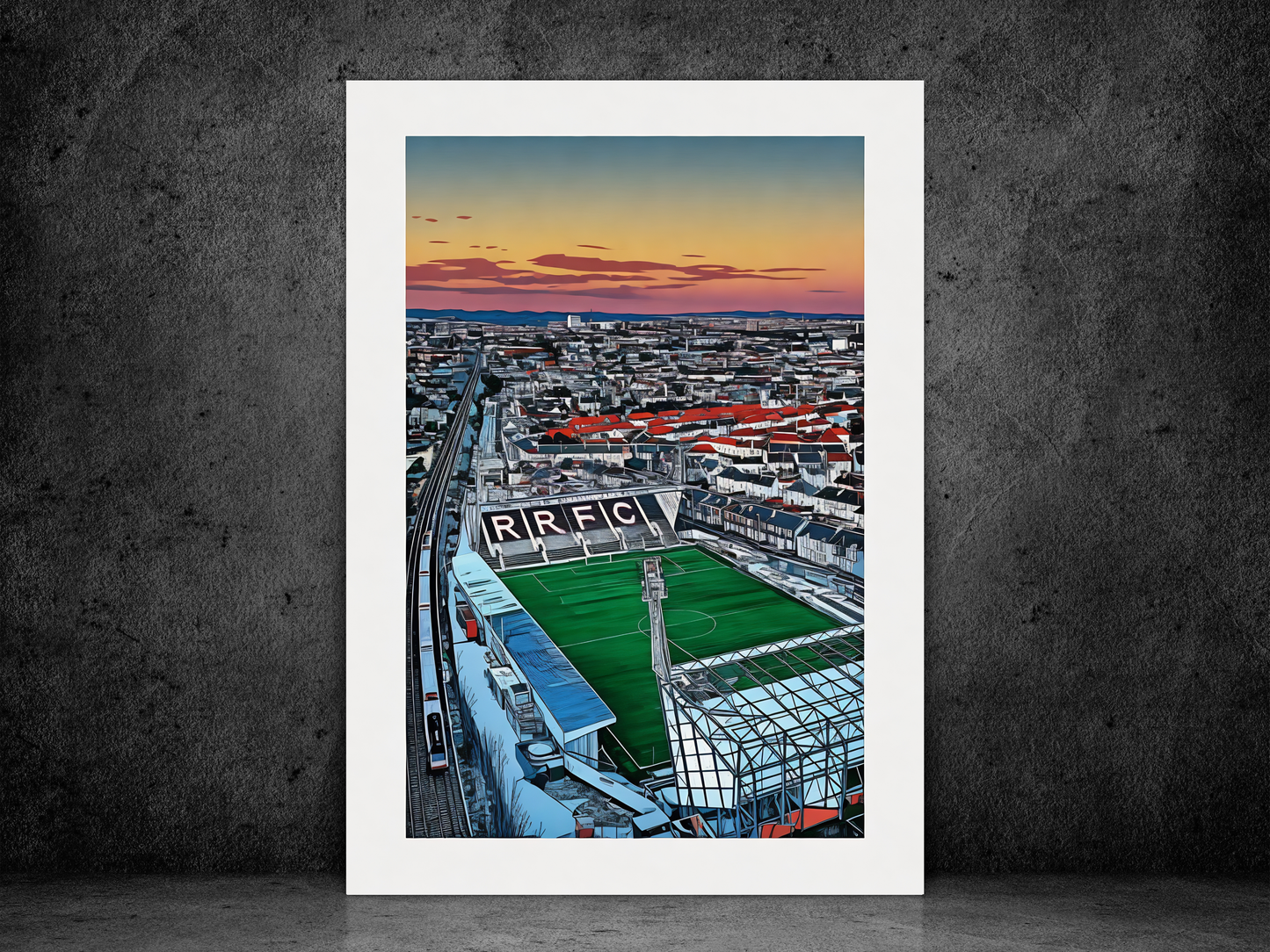 RRFC Starks Park - Railway Line Cartoon