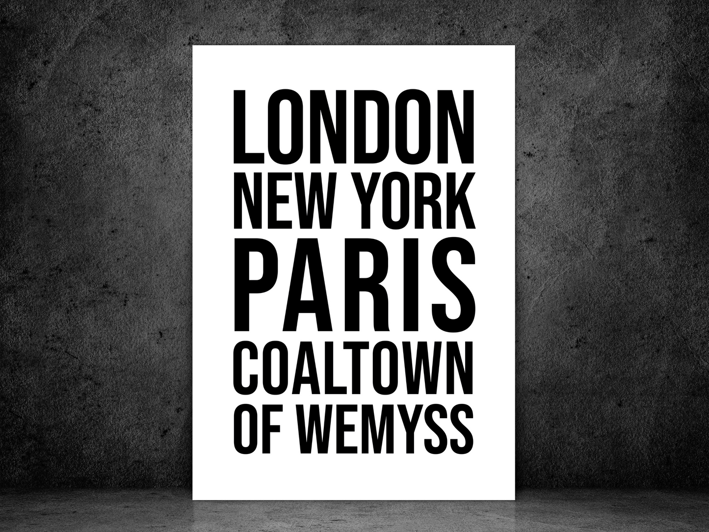 Coaltown of Wemyss Bold Print