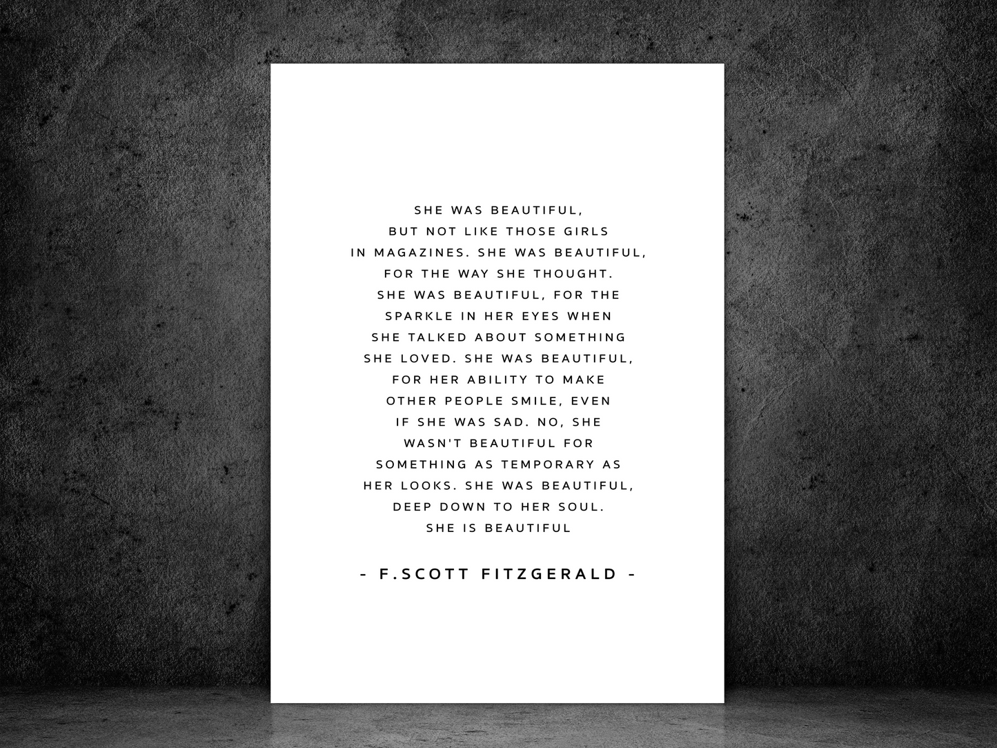 She Was Beautiful - F.Scott Fitzgerald Quote