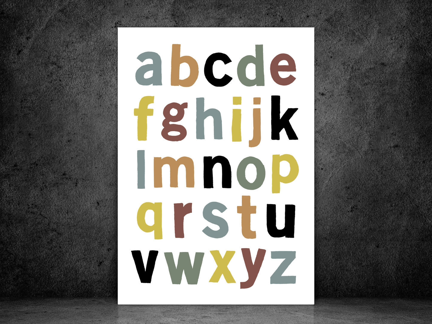 Watercolour Alphabet Darker