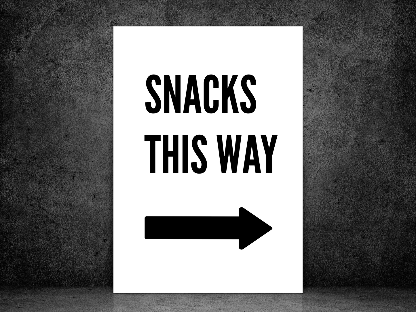 Snacks This Way (Right Arrow)