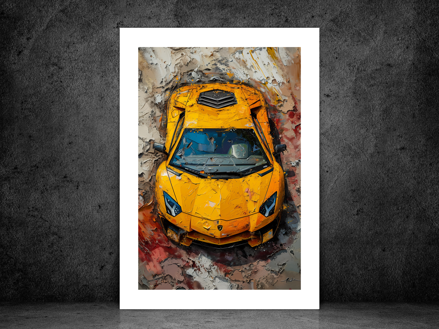 Yellow Fury Supercar | Car Art