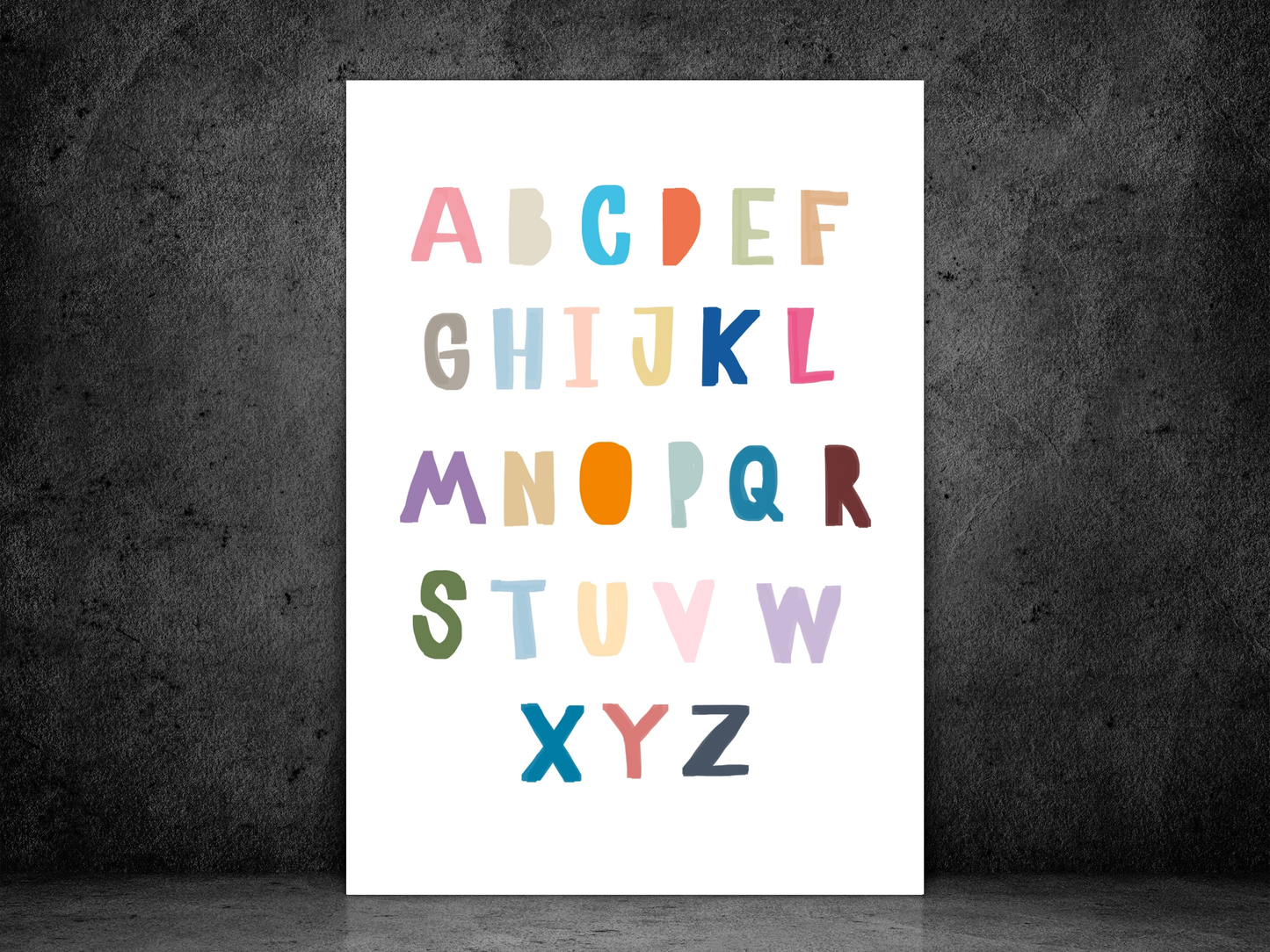 Multicolour Brush Alphabet