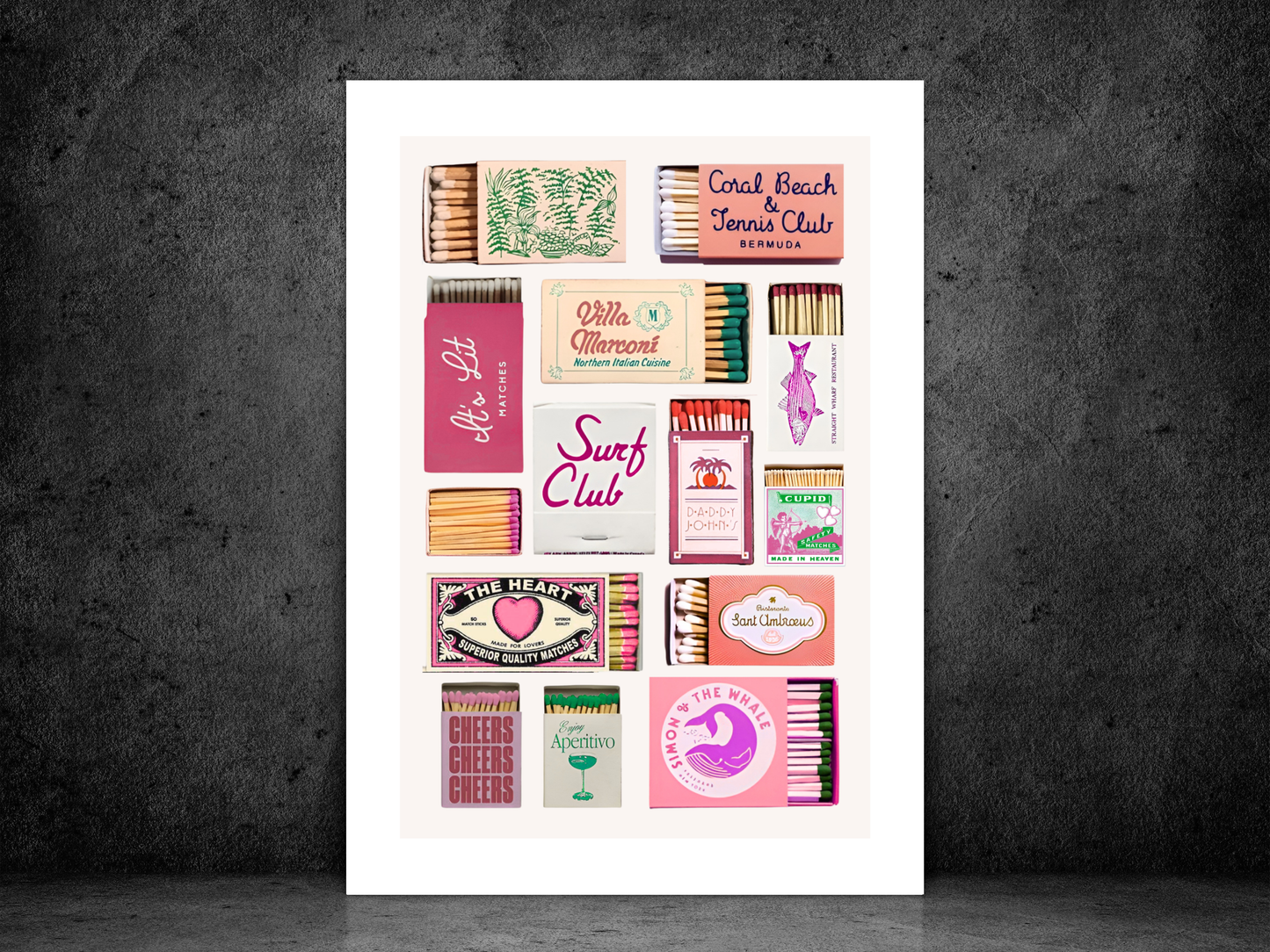 Vintage Preppy Matches | Fun Print