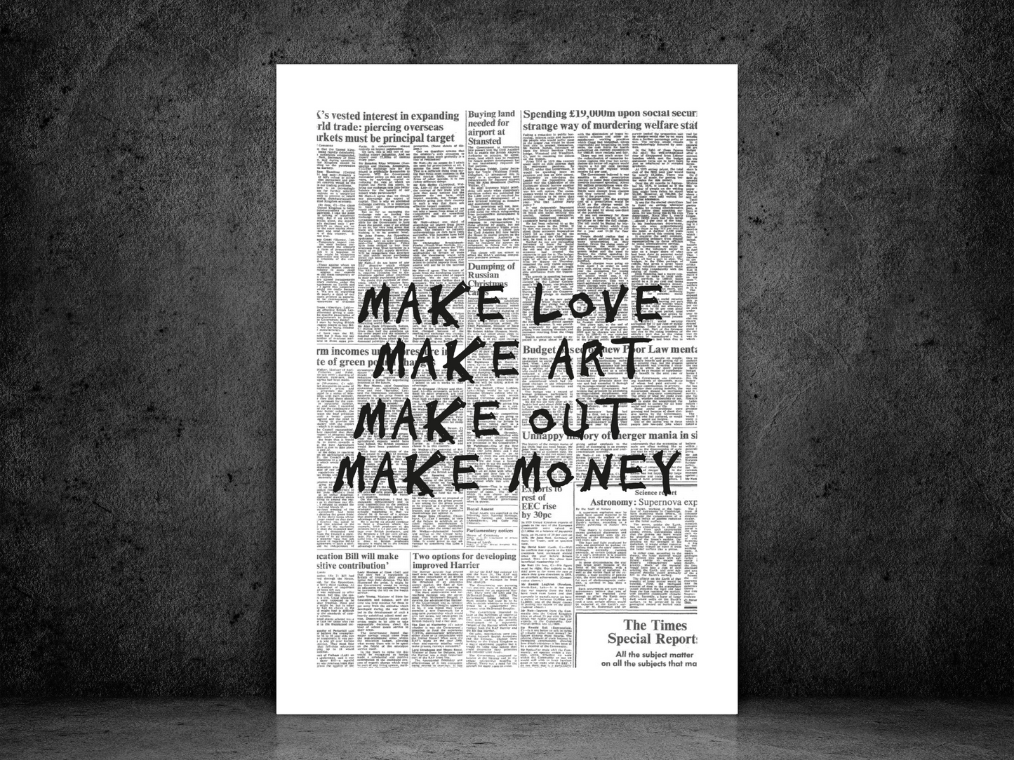 Make Money Poster Print | Funny Motivational Wall Art