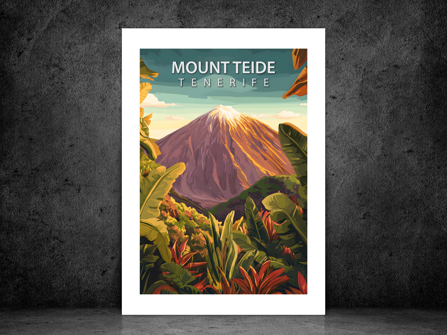 Mount Teide Tenerife Travel Poster | Vintage Wall Print