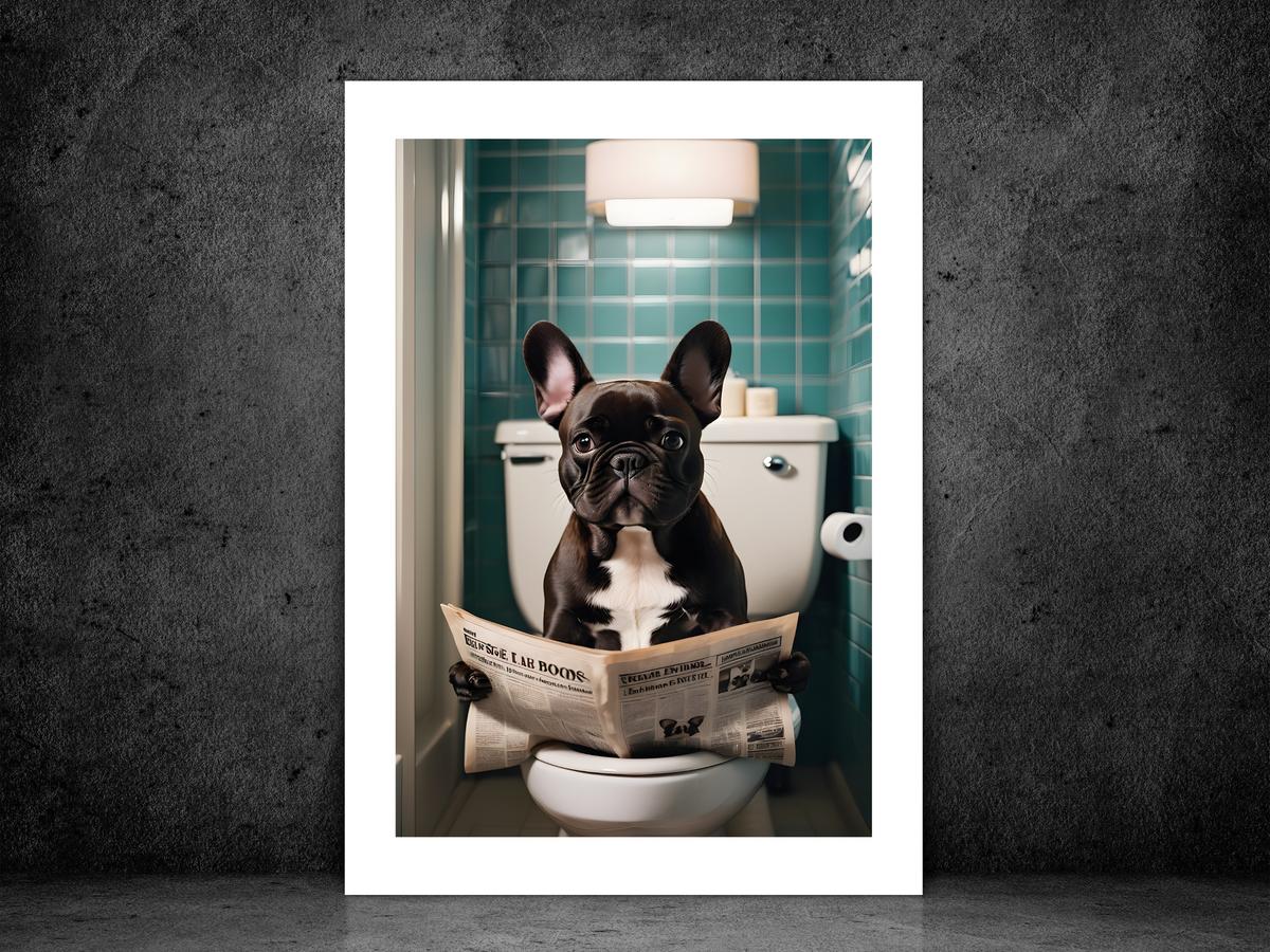 French Croft Home of Hopcroft | A Home & Giftware Company | French Bulldog on Toilet