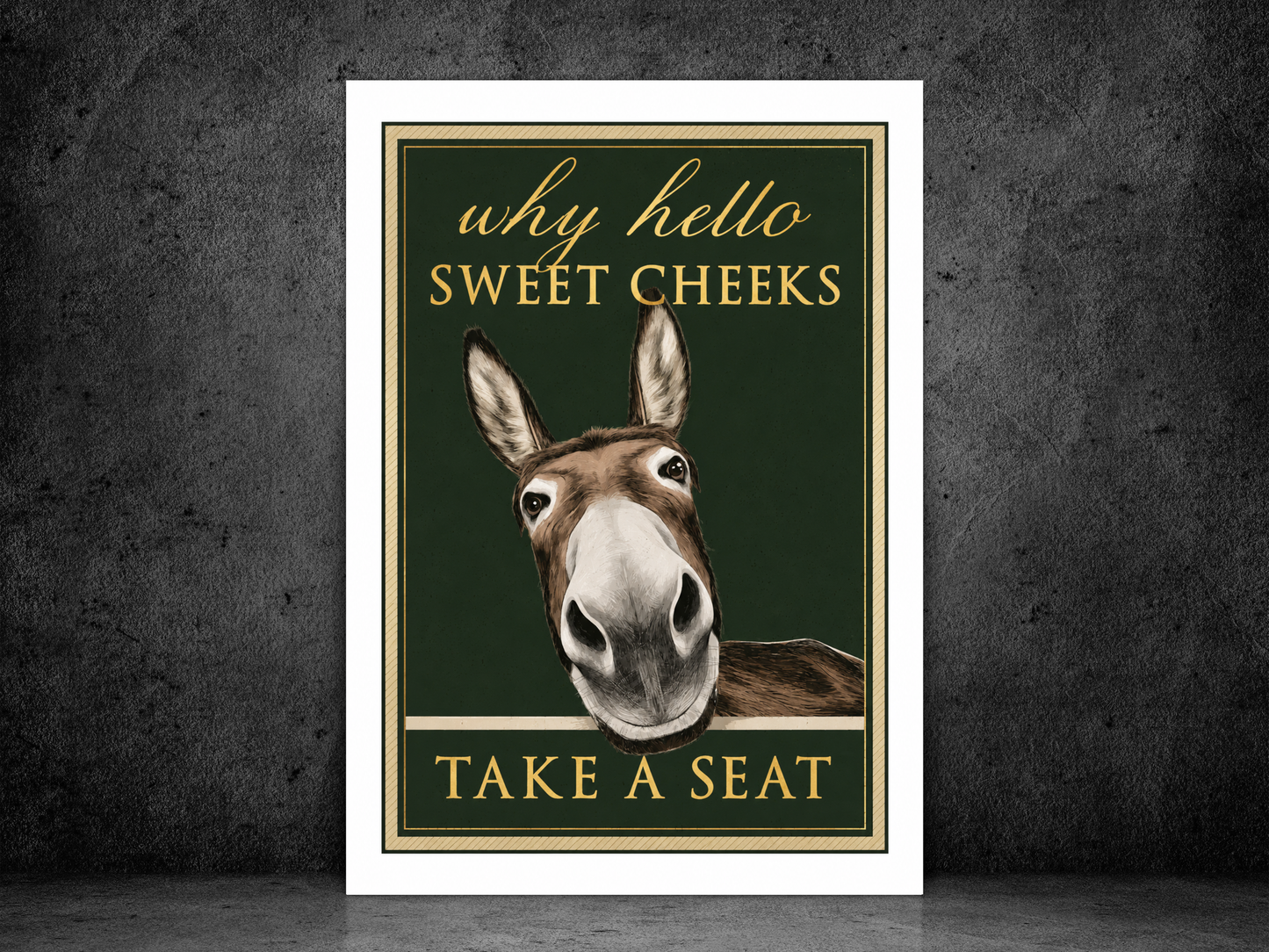Sweet Cheeks Take A Seat Bathroom Print