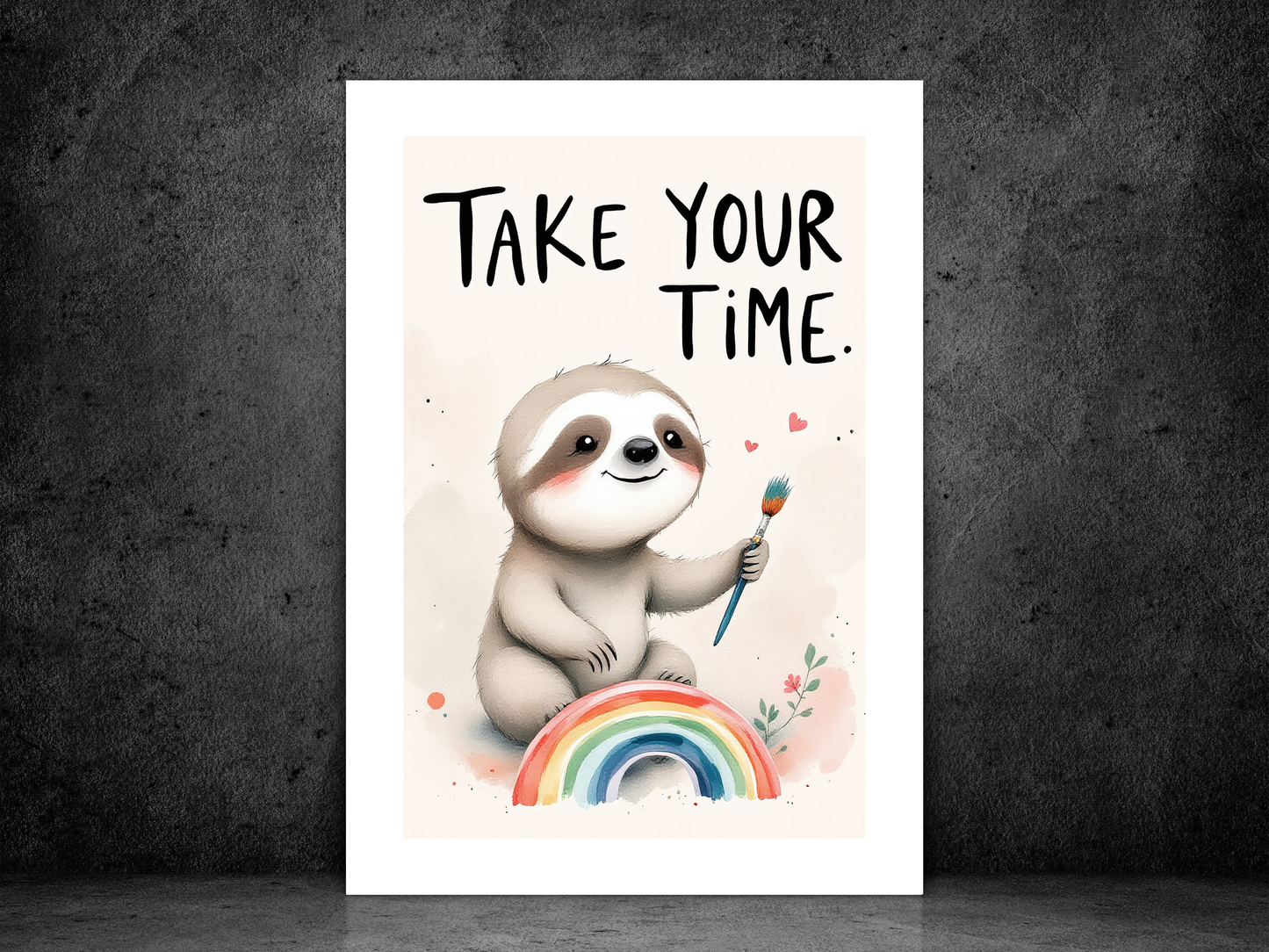 Take Your Time Rainbow Sloth