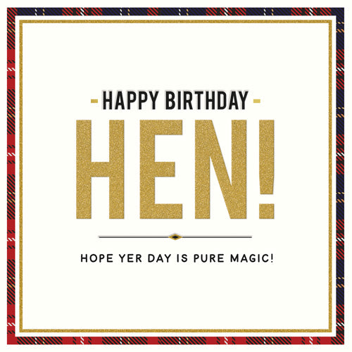 Happy Birthday Hen! Greetings Card