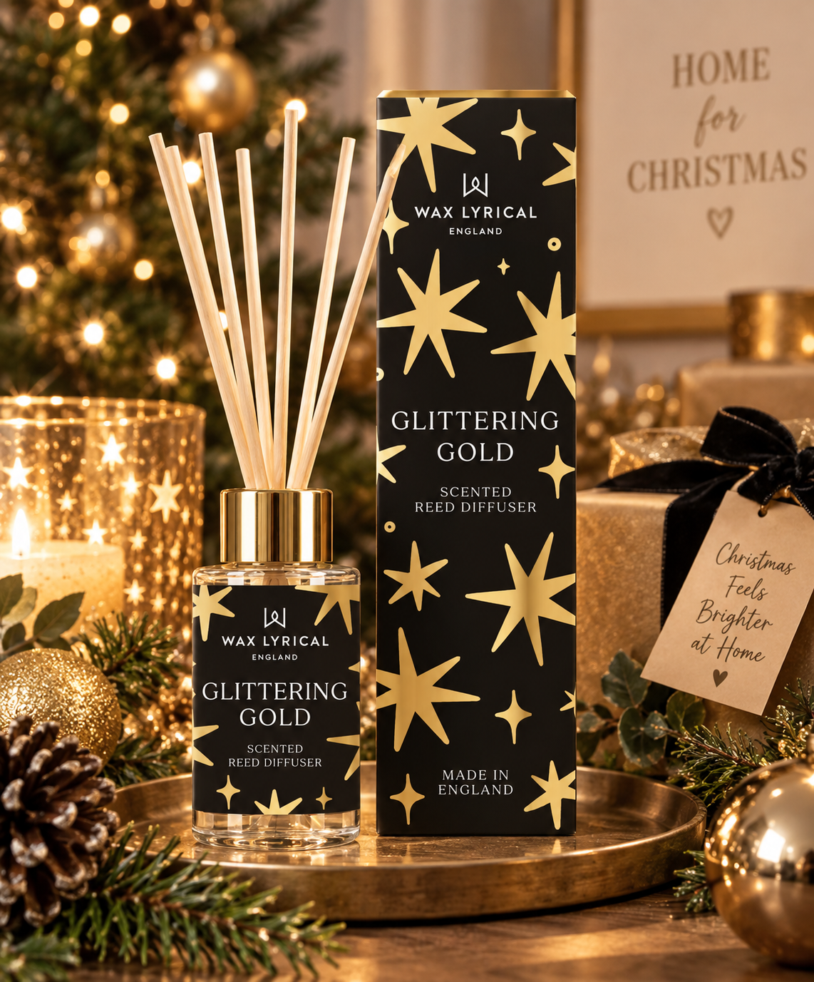 Glittering Gold Reed Diffuser | 100ml