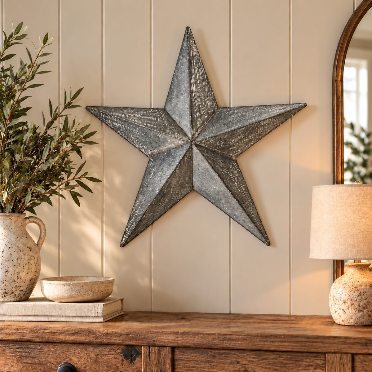 Grey Metal Barn Star | Medium