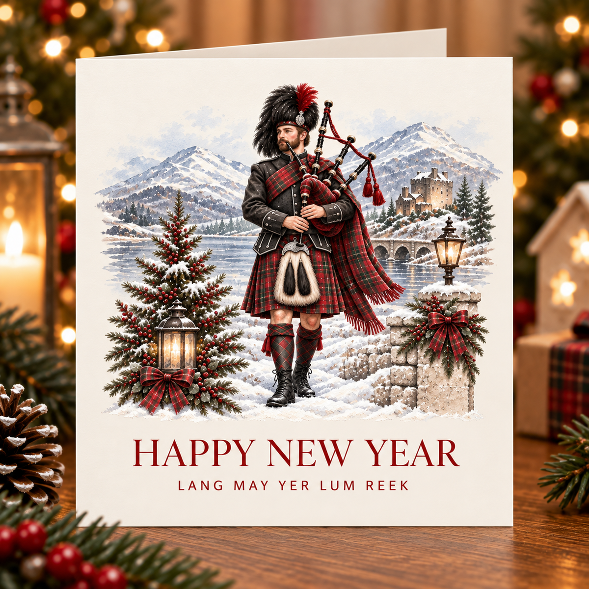 Happy New Year Piper Card