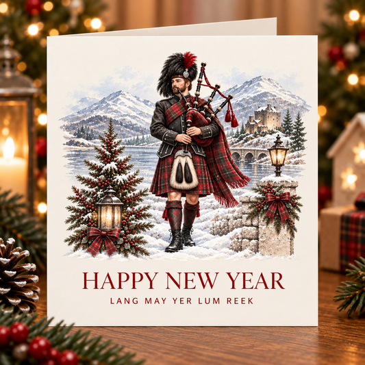 Happy New Year Piper Card
