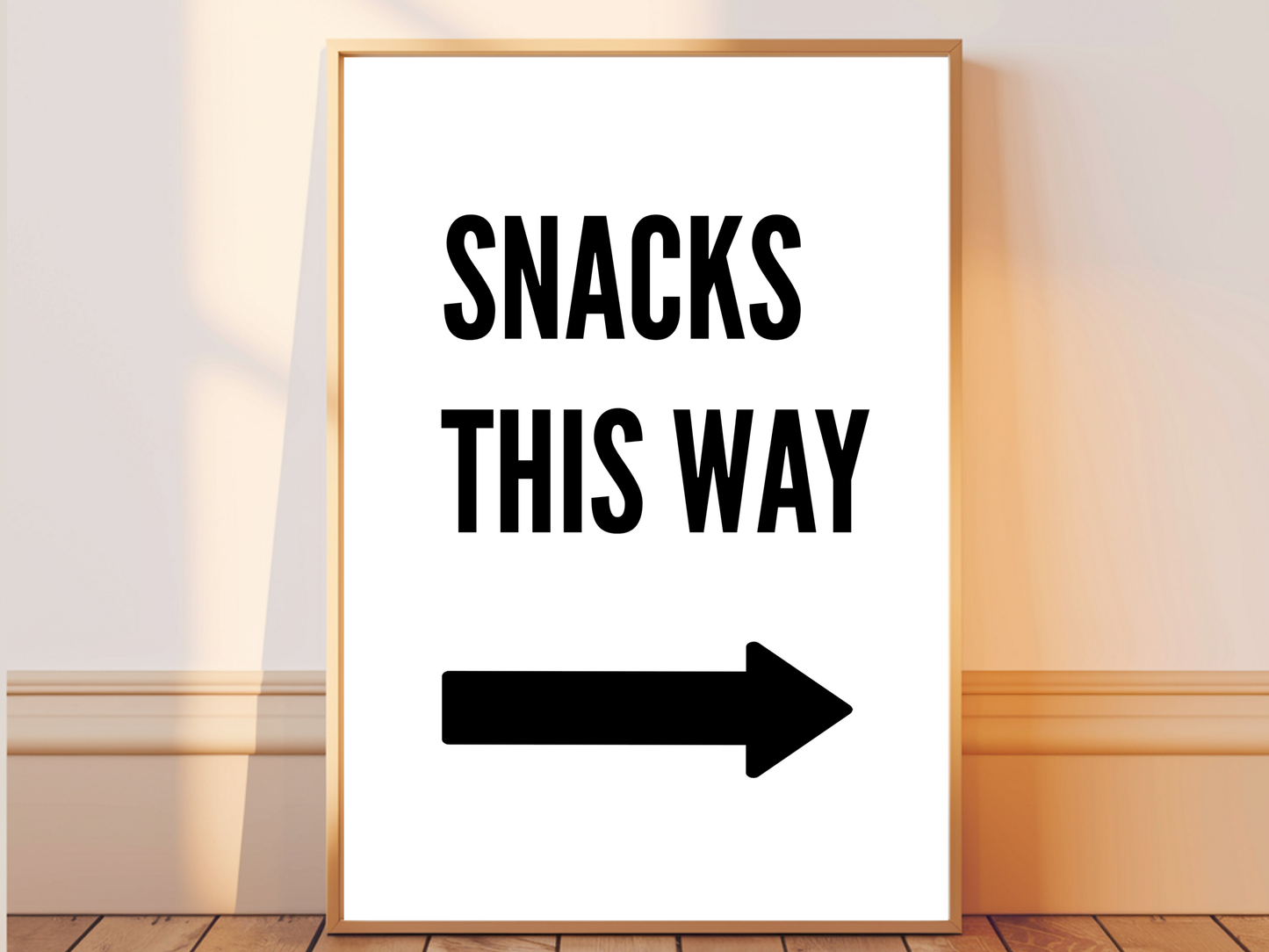 Snacks This Way (Right Arrow)