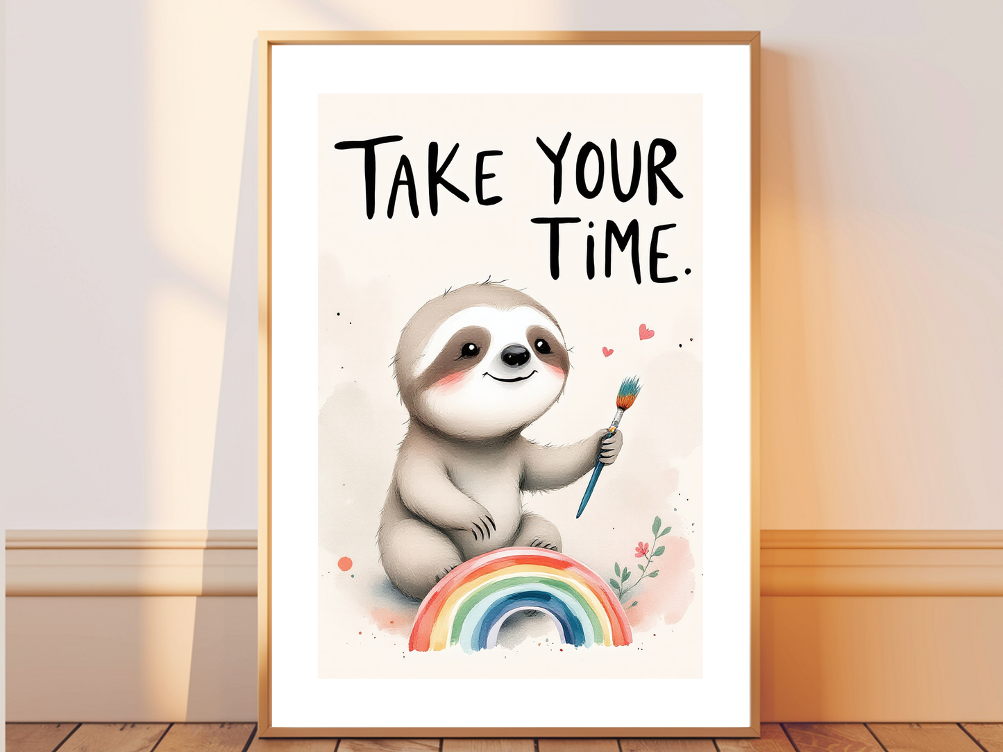 Take Your Time Rainbow Sloth