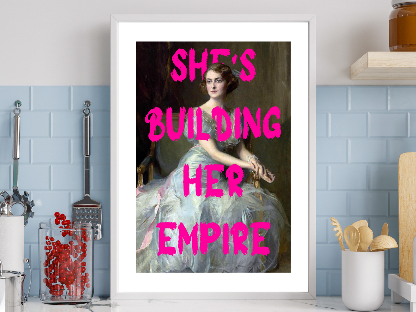 She's Building Her Empire Poster Print | Altered Art