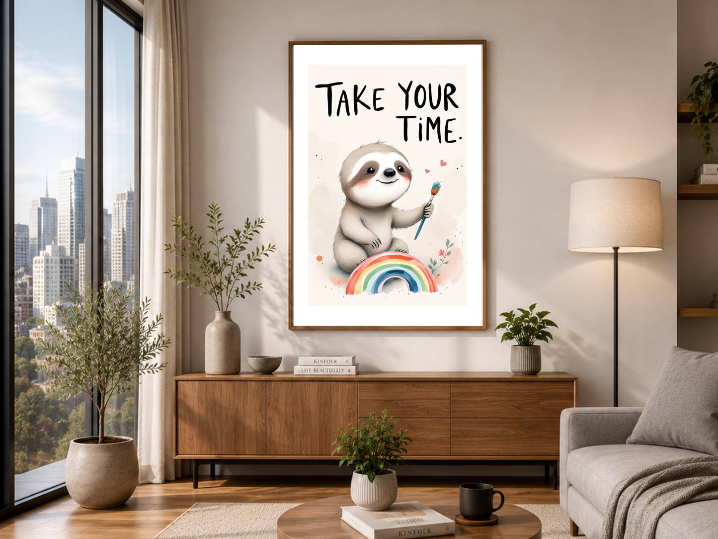 Take Your Time Rainbow Sloth
