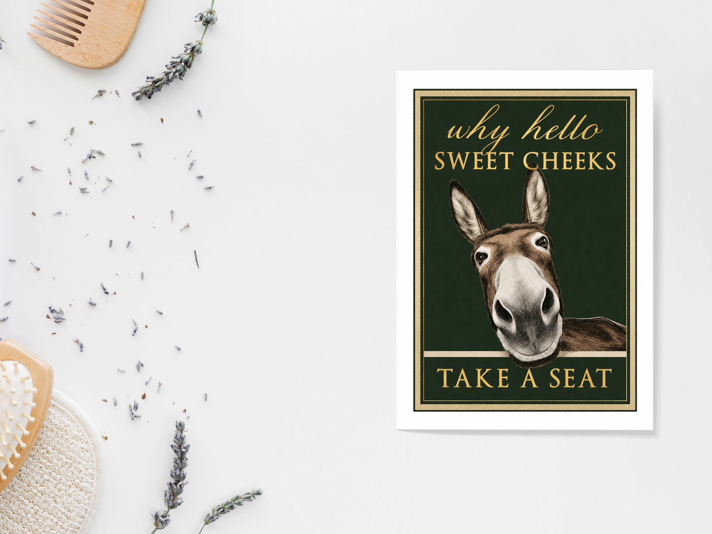 Sweet Cheeks Take A Seat Bathroom Print