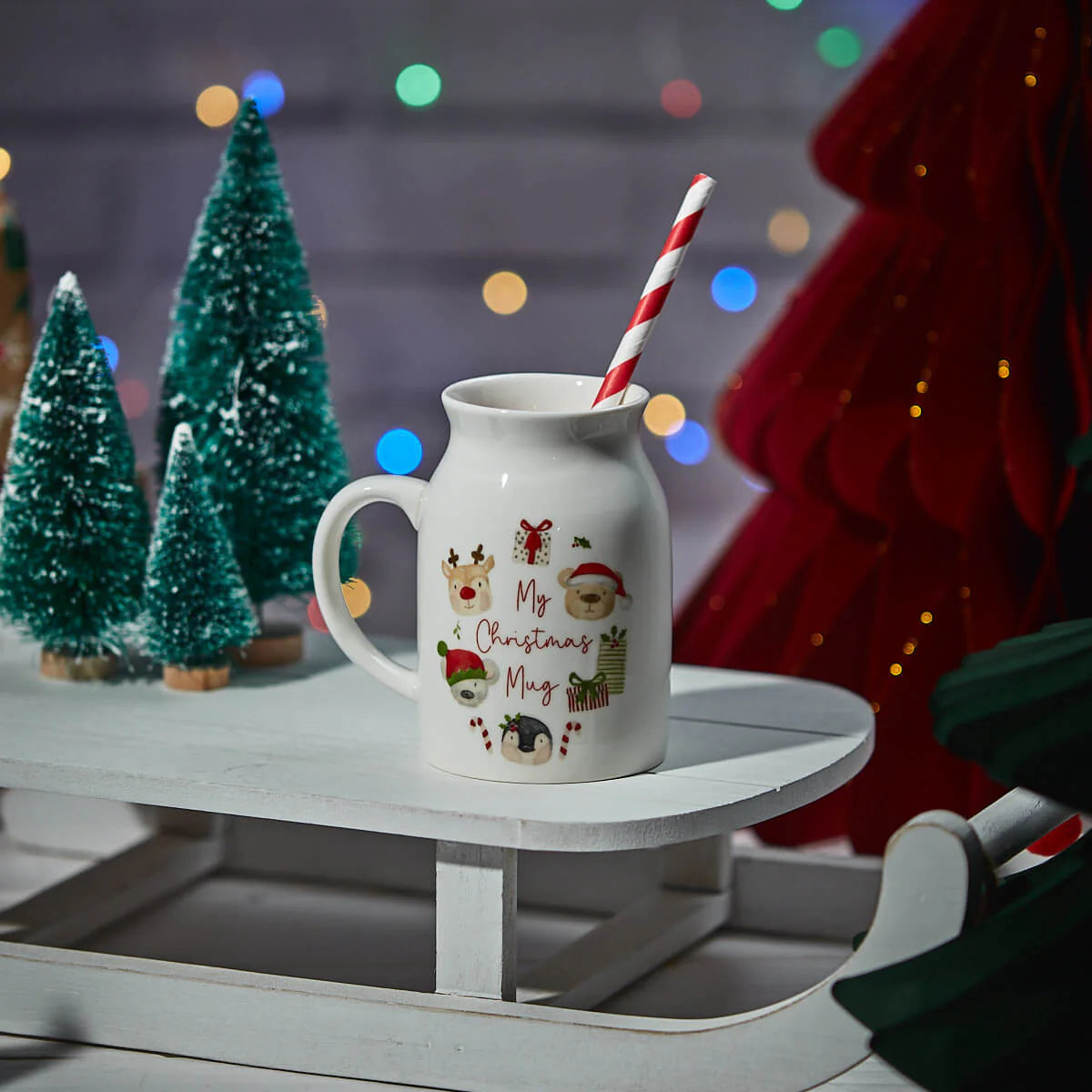 Kids Milk Bottle Shaped Christmas Mug