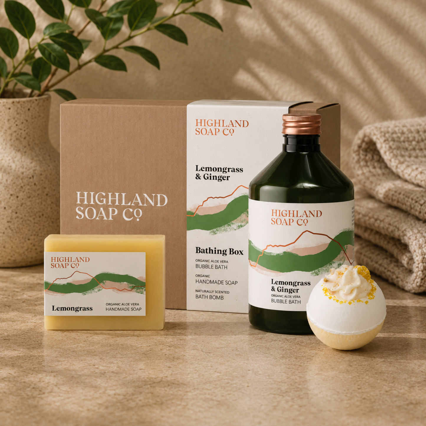 Lemongrass & Ginger | Bathing Box | Highland Soap Co.