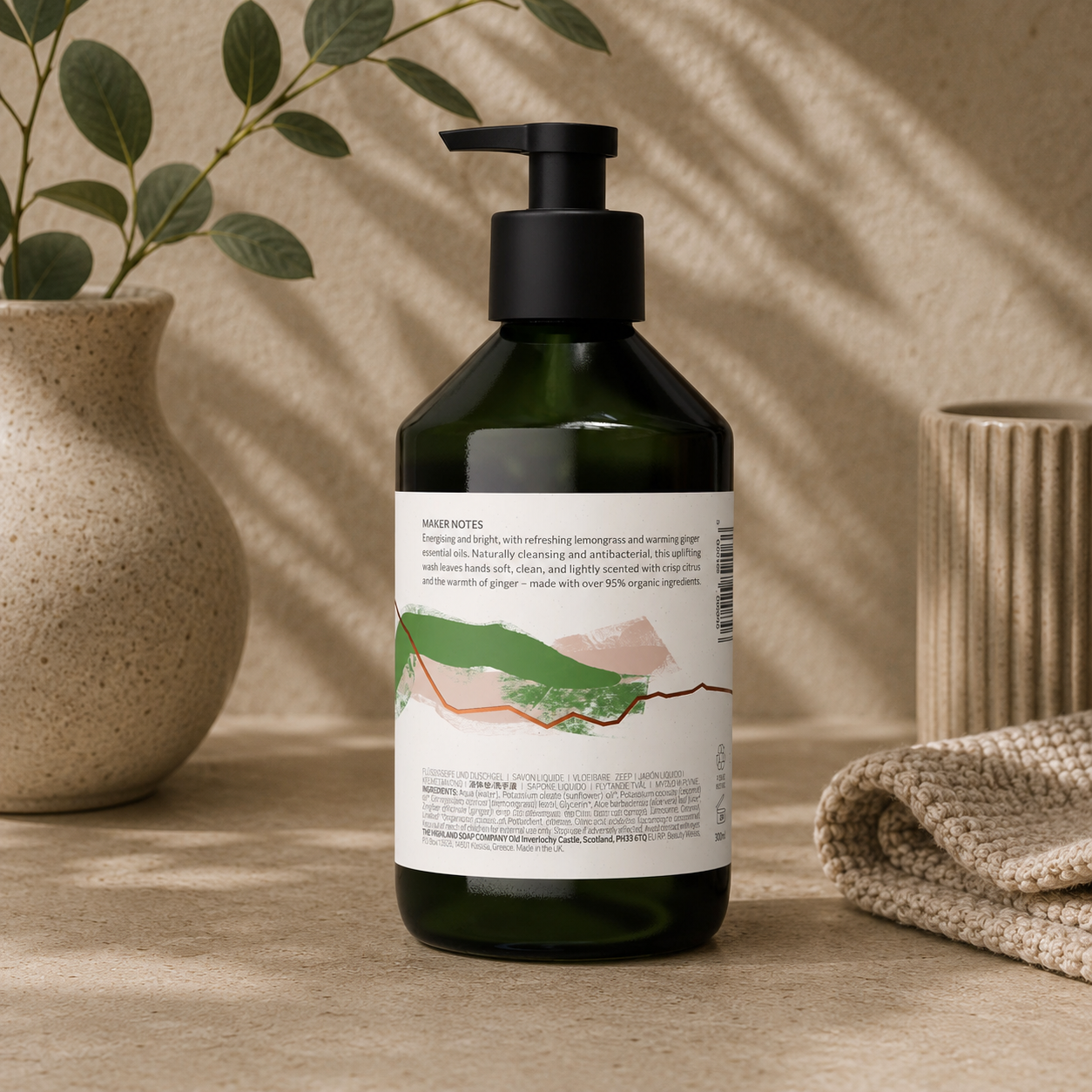 Lemongrass & Ginger Hand Wash | Highland Soap Co. | 300ml