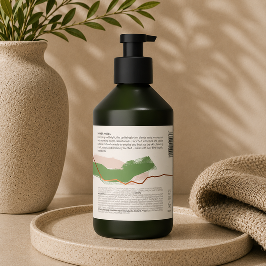 Lemongrass & Ginger Organic Hand & Body Lotion | Highland Soap Co. | 300ml