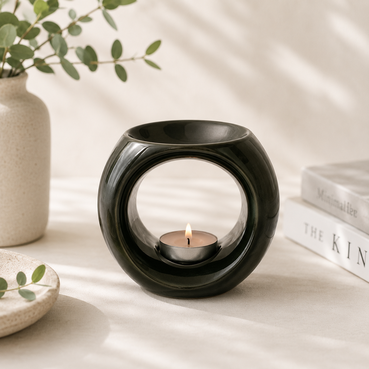 Oslo Ceramic Wax Burner - Black