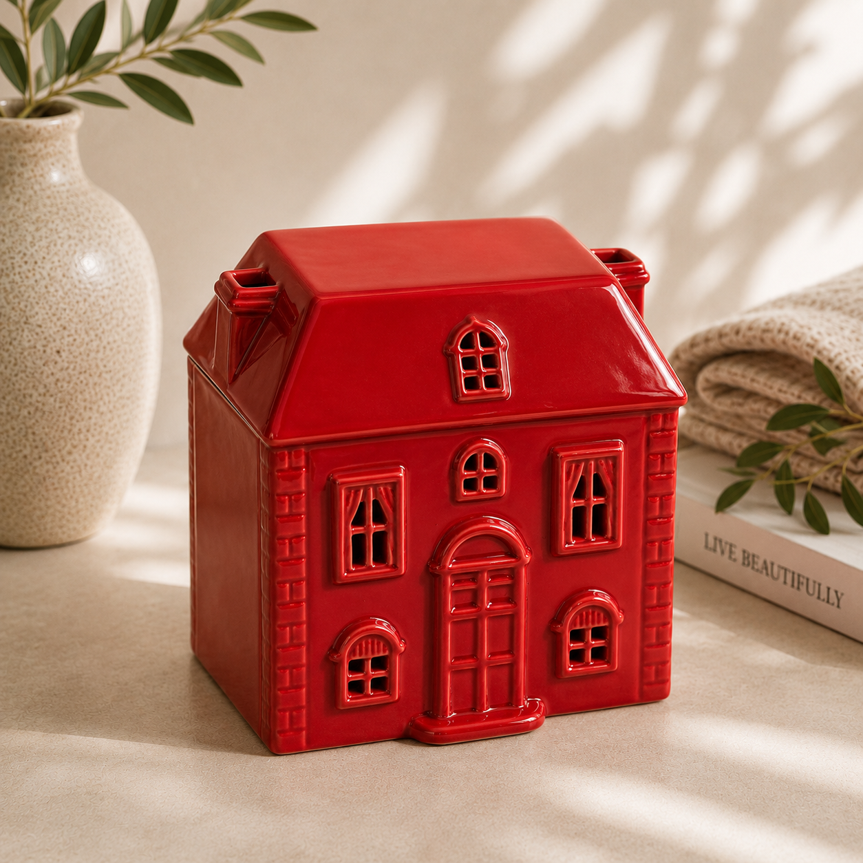 Red Ceramic House Burner