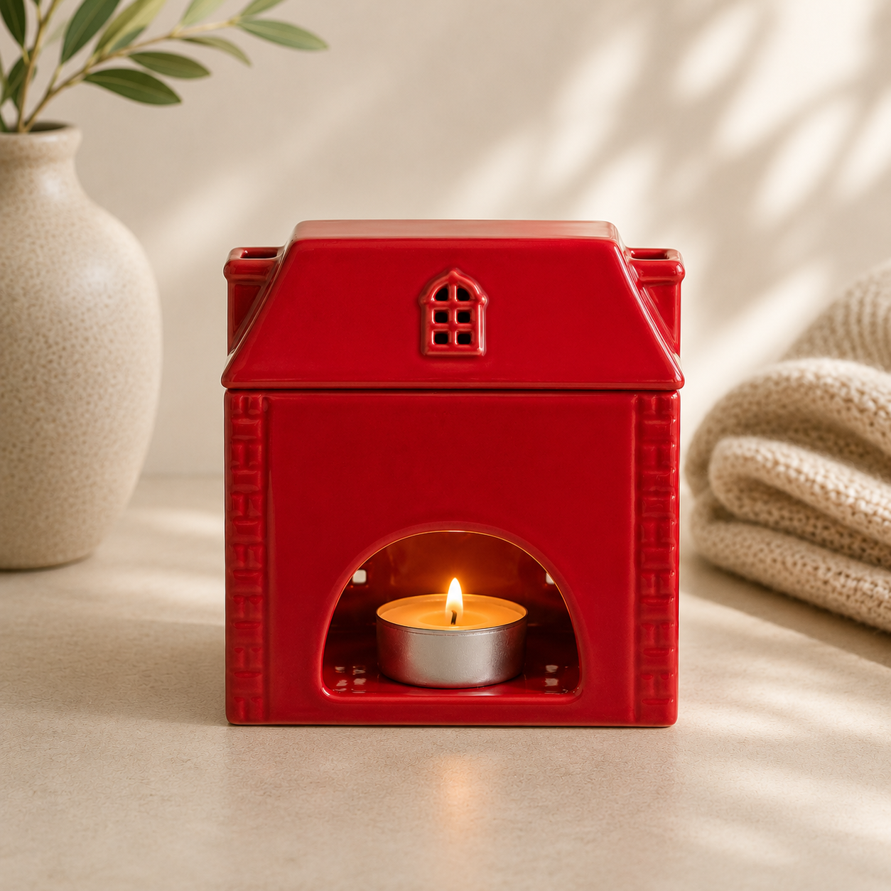 Red Ceramic House Burner