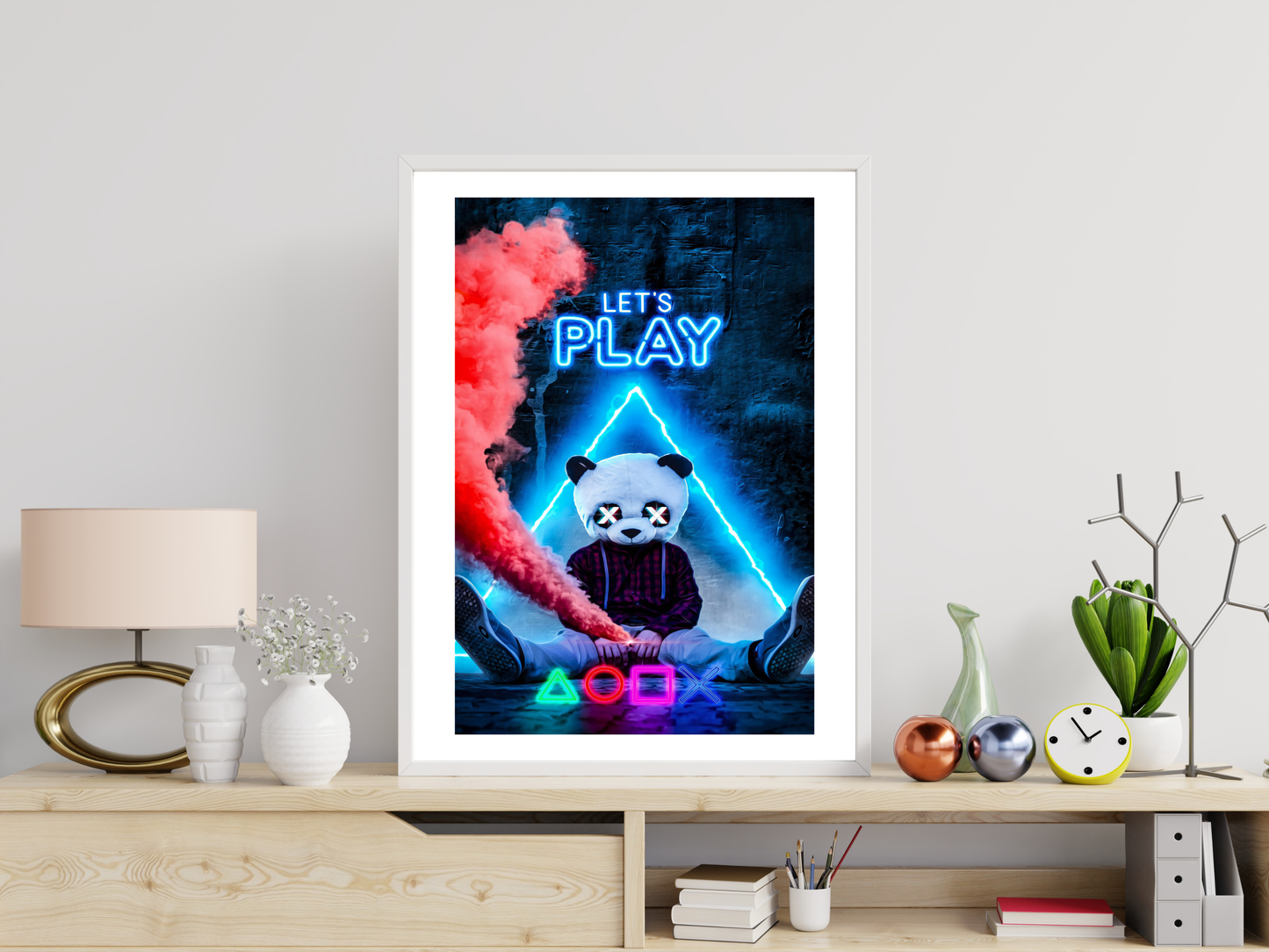Let's Play | Neon Gaming Art